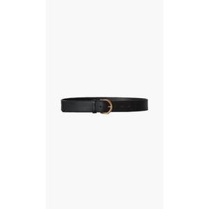NEW JANESSA LEONE women's classic leather belt in black